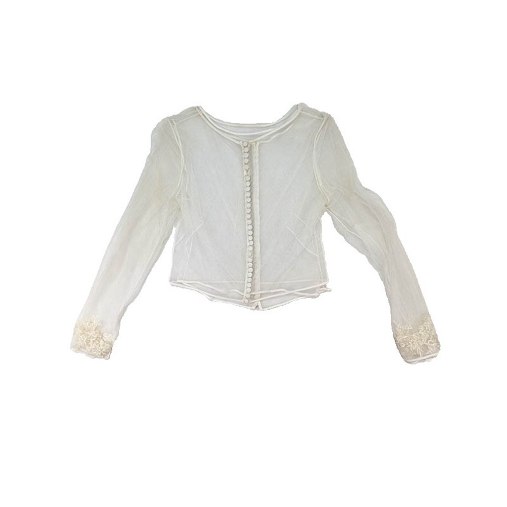 Mesh Tops Womens S Cream Whimsigoth Fairy Coquette Balletcore Cottagecore Corset